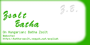 zsolt batha business card
